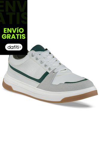 Tenis Urbanos Yorik Blanco-Verde Croydon Para Hombre Croydon
