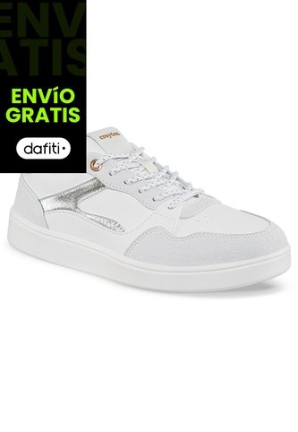 Tenis Urbanos Luccya Blanco-Plata Croydon Para Mujer Croydon