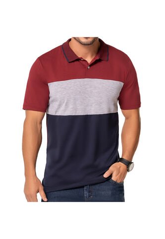 Camiseta Polo Miguel Vino-Azul Para Hombre Croydon Croydon