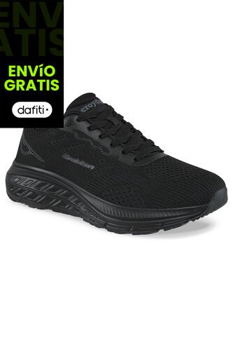 Tenis Running Datil Negro-Negro Croydon Para Hombre Croydon