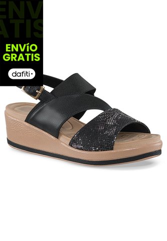 Sandalias Tacón Whitni Negro Croydon Para Mujer Croydon