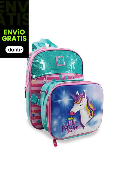 Morral + Lonchera Unicornio Agua Para Niña Croydon