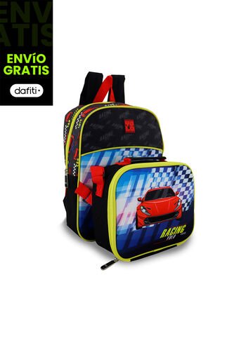 Morral + Lonchera Car Negro Para Niño Croydon Croydon