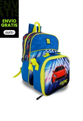 Morral + Lonchera Car Azul Rey Para Niño Croydon