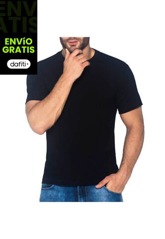 Camiseta Cuello Red Negro Para Hombre Croydon Croydon
