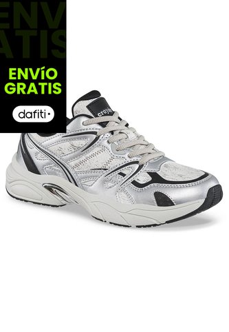 Tenis Urbanos Argame Gris-Negro Croydon Para Mujer Croydon
