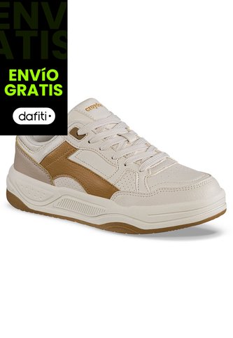 Tenis Urbanos Derme Beige-Café Croydon Para Mujer Croydon