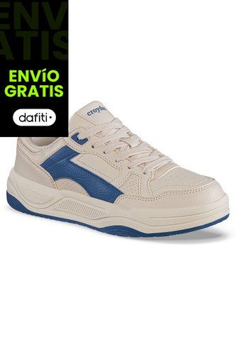 Tenis Urbanos Derme Beige-Azul Croydon Para Mujer Croydon