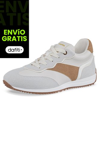 Tenis Urbanos Vianca Beige-Café Croydon Para Mujer Croydon