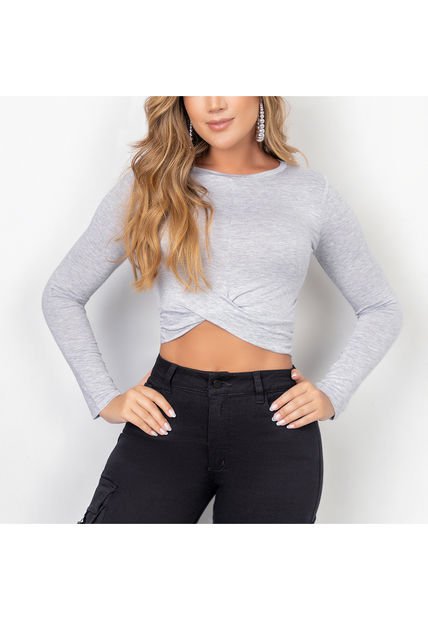 Blusa Monika Gris Para Mujer Croydon
