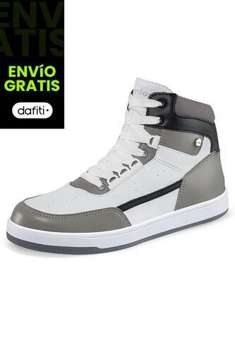 Tenis Saitama Blanco-Gris Para Hombre Croydon Croydon