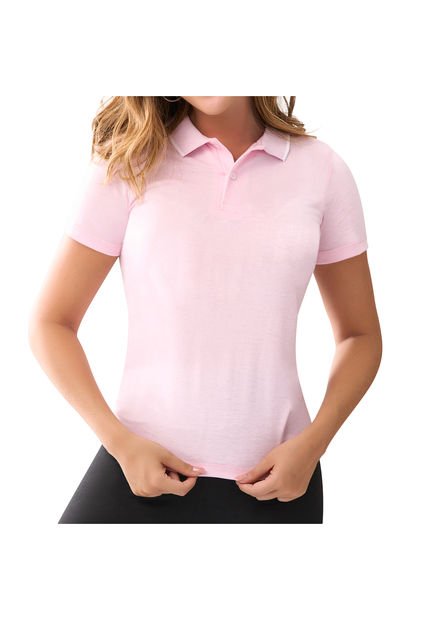 Camiseta Polo Laura Rosa Para Mujer Croydon