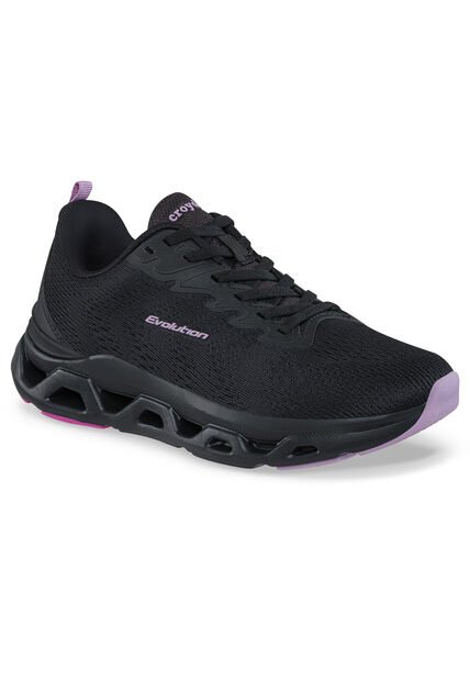 Tenis Running Hazer Negro Croydon Para Mujer