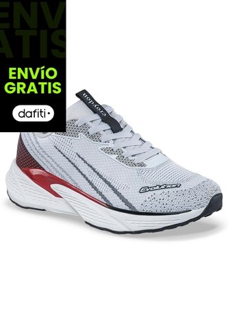 Tenis Running Torvil Gris-Rojo Croydon Para Hombre Croydon