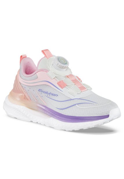 Tenis Running Quarlo Blanco-Rosa Para Niña Croydon