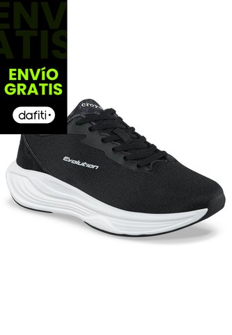 Tenis Running Meka Negro-Blanco Croydon Para Mujer Croydon