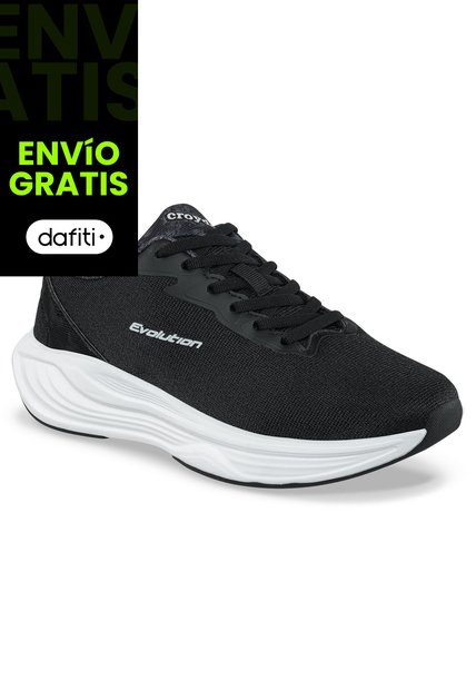 Tenis Running Meka Negro-Blanco Croydon Para Mujer
