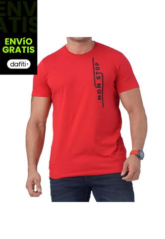 Camiseta Julian Estampada Rojo Croydon Para Hombre Croydon