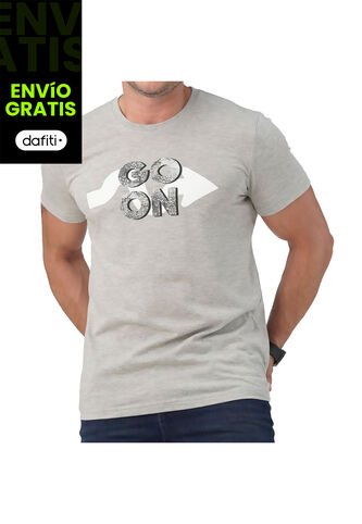 Camiseta Jeronimo Estampada Gris Croydon Para Hombre Croydon