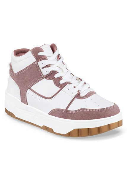 Tenis Reneta Blanco-Rosa Para Mujer Croydon