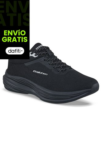 Tenis Running Zoril Negro-Negro Croydon Para Hombre Croydon