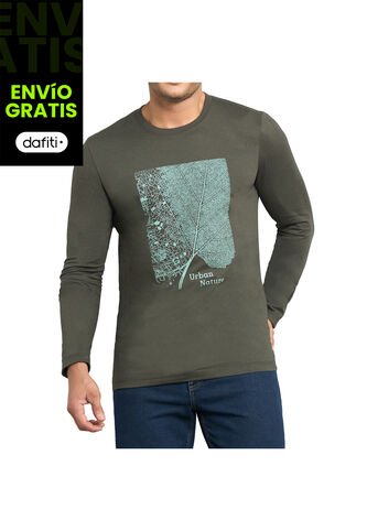 Camibuzo Teo Estampado Verde Militar Para Hombre Croydon Croydon