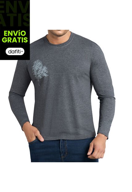 Camibuzo Simon Estampado Gris Para Hombre Croydon