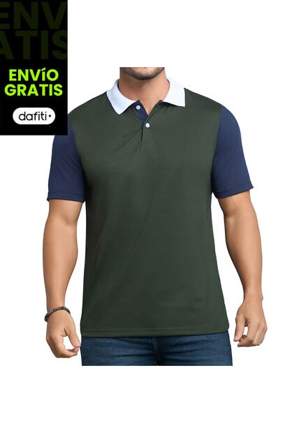 Camiseta Polo Sam Verde Militar Para Hombre Croydon