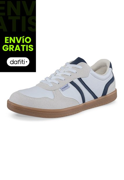 Tenis Urbanos Anteros Blanco-Azul Croydon Para Hombre