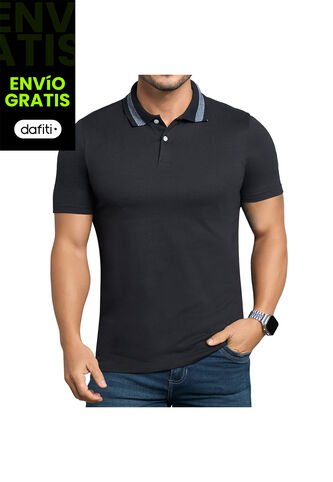 Camiseta Polo Pedro Negro Para Hombre Croydon Croydon