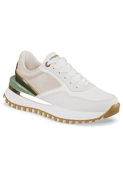 Tenis Urbanos Yeilin Beige-Verde Croydon Para Mujer