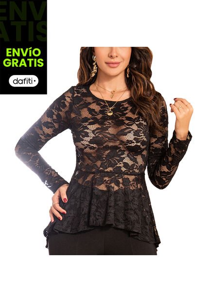 Blusa Evelina Negro Para Mujer Croydon