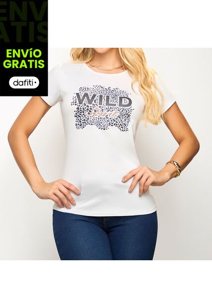 Camiseta Maria Blanco Para Mujer Croydon