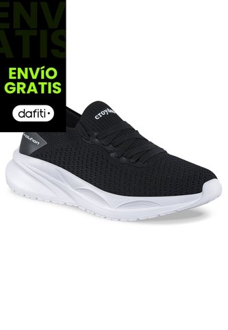 Tenis Para Caminar Solen Negro-Blanco Croydon Para Mujer Croydon