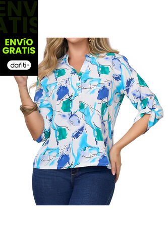 Blusa Erica Azul Croydon Para Mujer Croydon