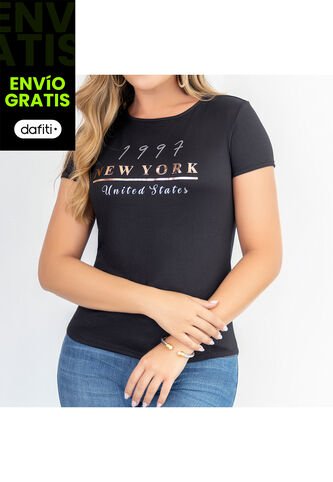 Camiseta Isa Negro Para Mujer Croydon Croydon