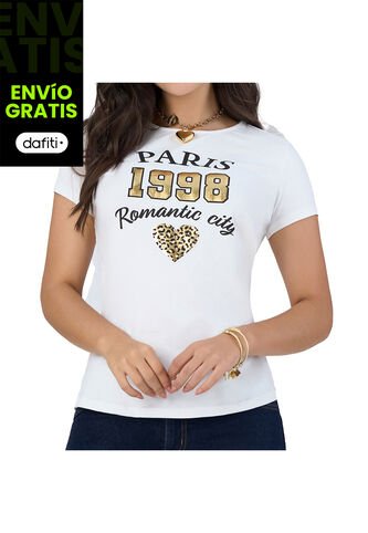 Camiseta Lele Marfil Croydon Para Mujer Croydon