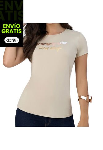 Camiseta Fée Beige Croydon Para Mujer Croydon
