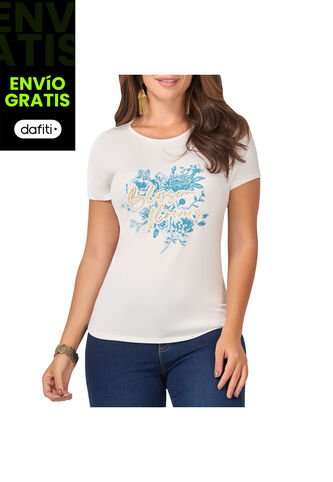 Camiseta Julia Blanco Para Mujer Croydon Croydon