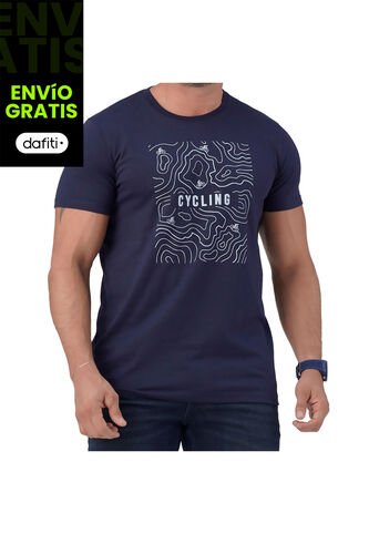 Camiseta Camilo Estampada Azul Osc Croydon Para Hombre Croydon