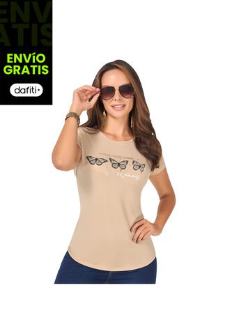 Camiseta Ada Caqui Para Mujer Croydon Croydon