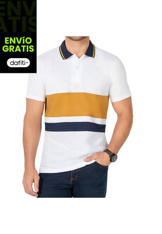 Camiseta Polo Alfredo Blanco Para Hombre Croydon Croydon