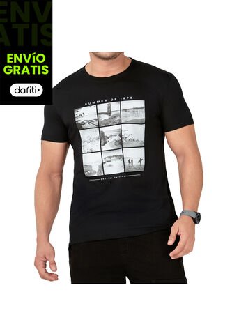Camiseta James Negro Para Hombre Croydon Croydon