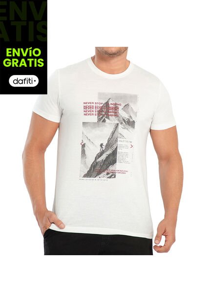 Camiseta Aidan Marfil Para Hombre Croydon
