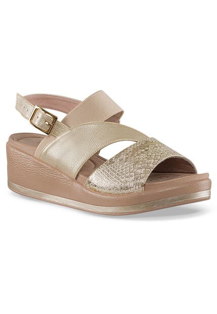 Sandalias Tacón Whitni Oro Croydon Para Mujer