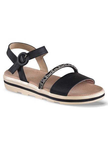 Sandalias Tacón Inna Negro Croydon Para Mujer