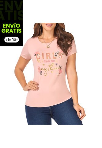Camiseta Tamara Rosa Para Mujer Croydon Croydon