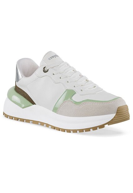 Tenis Urbanos Laudit Blanco-Verde Croydon Para Mujer