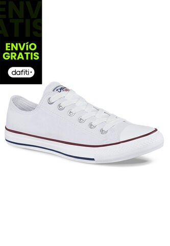 Tenis Discovery Bajo Blanco-Rojo Para Hombre Y Mujer Croydon Croydon