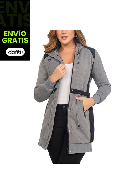Chaqueta Livit Gris-Negro Para Mujer Croydon